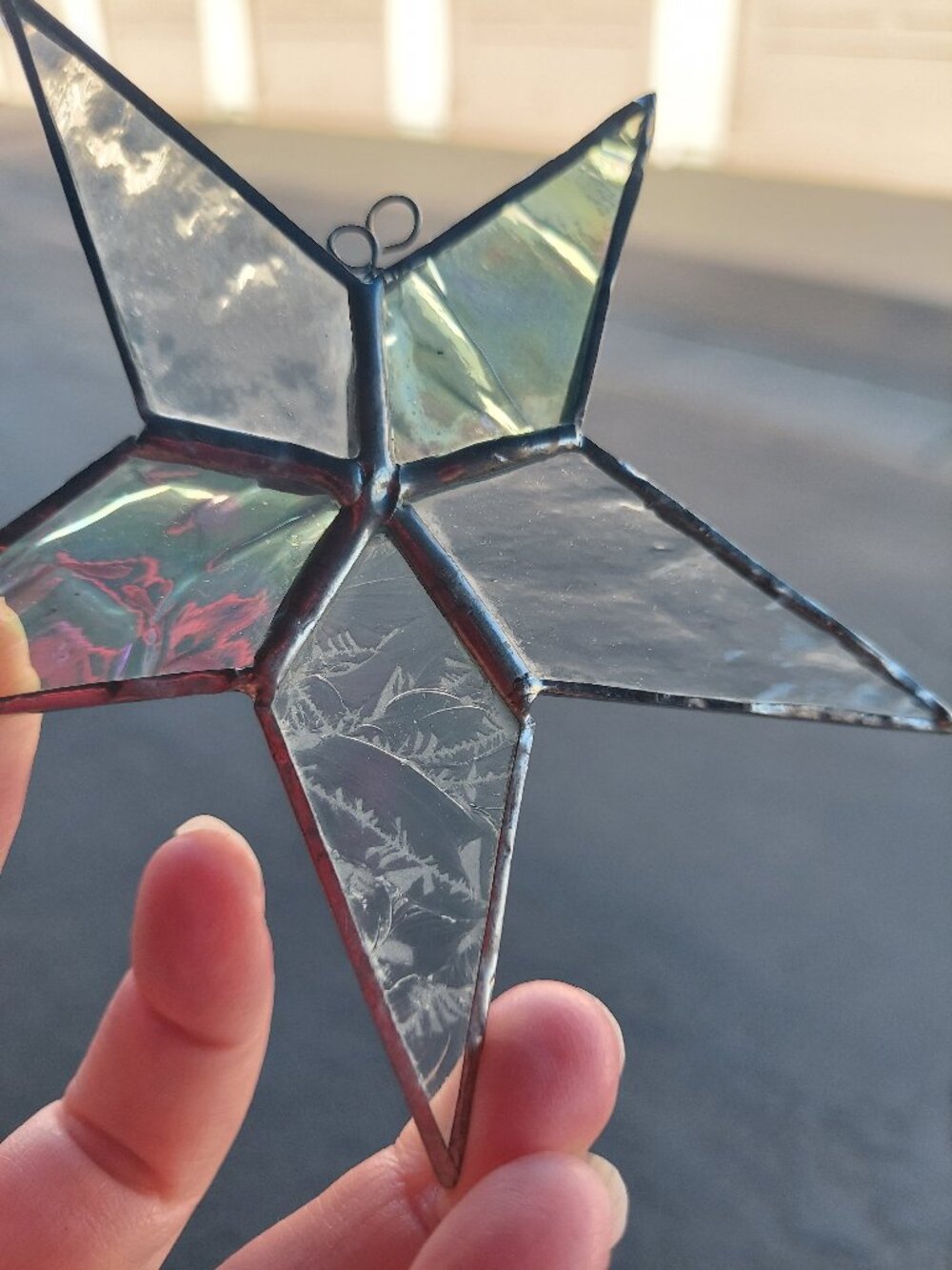 Stained Glass Amber Suncatcher